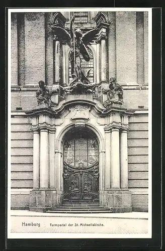 AK Hamburg-Neustadt, Turmportal der St. Michaeliskirche