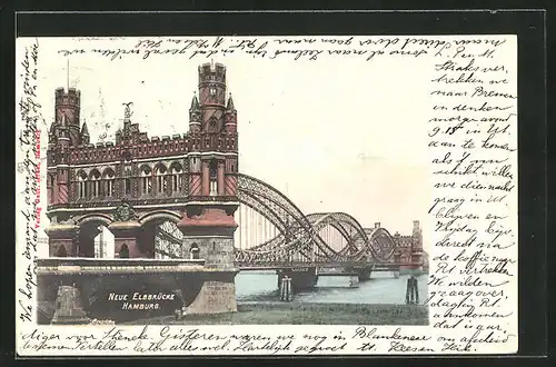 AK Hamburg-Harburg, Neue Elbbrücke