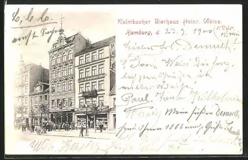 AK Hamburg-St. Pauli, Gasthaus Kulmbacher Bierhaus Heinr. Weiss