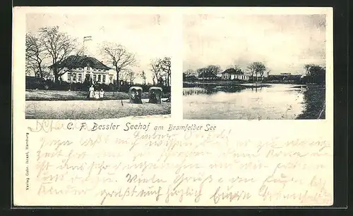 AK Hamburg-Bramfeld, Hotel C.F. Bessler Seehof am Bramfelder See