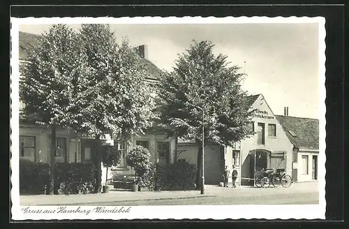 AK Hamburg-Wandsbek, Gasthof und Ausspann Heinrich Schreck Zollstrasse 25, Strassenpartie