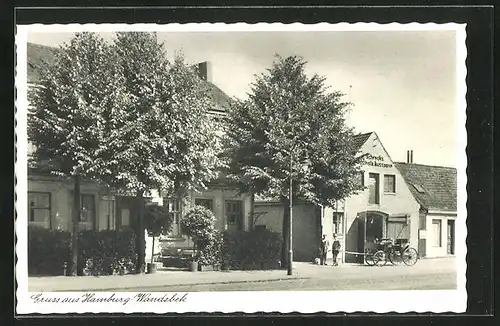 AK Hamburg-Wandsbek, Gasthof und Ausspann Heinrich Schreck, Zollstrasse 25