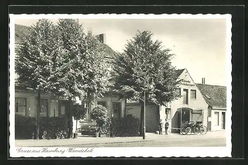 AK Hamburg-Wandsbek, Gasthof und Ausspann Heinrich Schreck, Zollstrasse 25