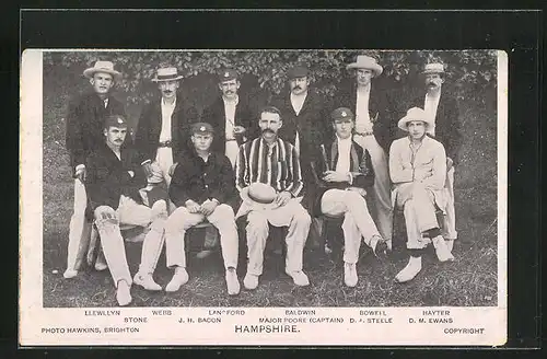 AK Hampshire, Cricket Team mit allen Spielern beim Gruppenfoto