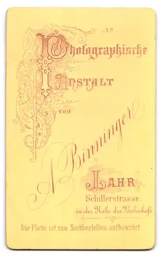 Fotografie A. Binninger, Lahr, Schillerstrasse, Portrait Dame im Kleid mit gestylten Haaren