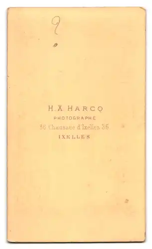 Fotografie H. X. Harcq, Ixelles, Chaussee d`Ixelles 36, Portrait Mann im Anzug mit Kinnbart