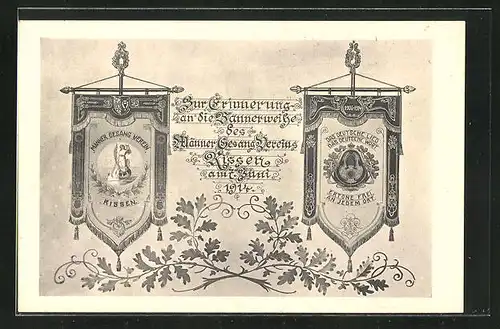 AK Hamburg-Rissen, Bannerweihe des Männer-Gesang-Vereins am 7.6.1914