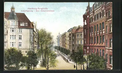 AK Hamburg-Borgfelde, Ausschlägerweg Ecke Anckelmannstrasse