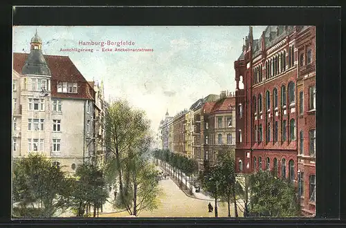 AK Hamburg-Borgfelde, Ausschlägerweg Ecke Anckelmannstrasse
