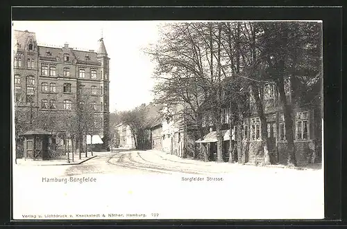 AK Hamburg-Borgfelde, Häuser an der Borgfelder Strasse