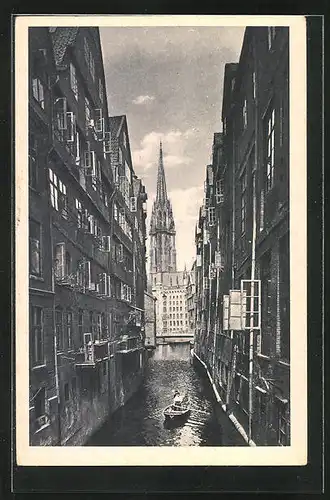 AK Alt-Hamburg, Steckelhörnfleet und St. Nikolaikirche