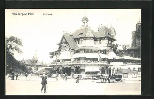 AK Hamburg-St. Pauli, Gasthof Fährhaus im Sonnenschein