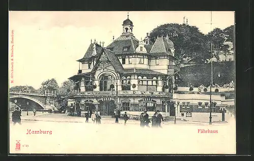 AK Hamburg-St. Pauli, Blick zum Gasthof Fährhaus