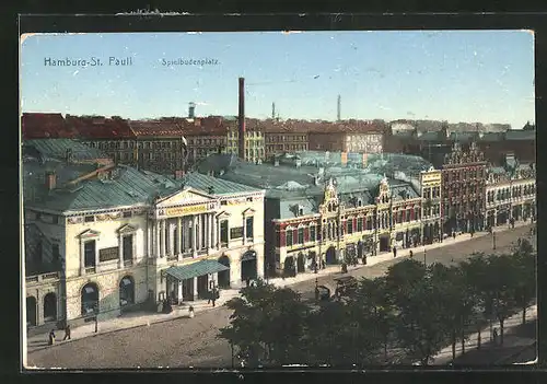 AK Hamburg-St. Pauli, Spielbudenplatz mit Wiener Café Central