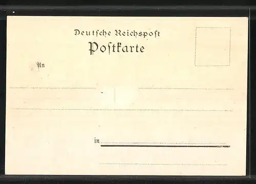 Lithographie Hamburg-St. Pauli, Gasthaus Neues Fährhaus mit Seewarte und Landungsbrücken, Glückwunsch 1900