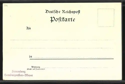 Lithographie Hamburg-St. Pauli, Konzerthaus Hamburg, Innenansicht Konzert-Saal
