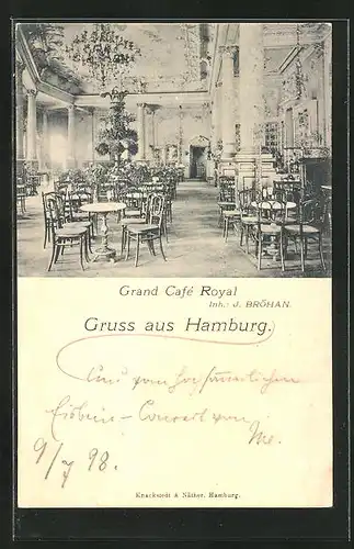 AK Hamburg-St. Pauli, Grand Cafe Royal von J. Bröhan