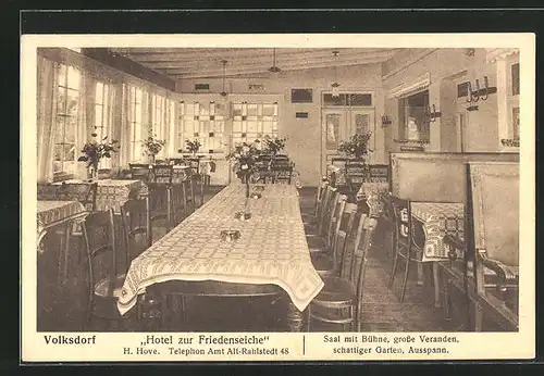 AK Hamburg-Volksdorf, Hotel zur Friedenseiche