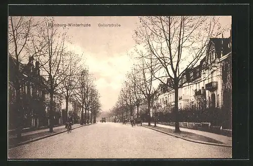 AK Hamburg-Winterhude, Häuservillen in der Gellertstrasse