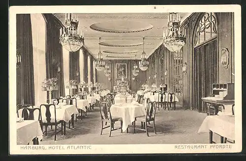 AK Hamburg-St.Georg, Hotel Atlantic, Restaurant Pfordte