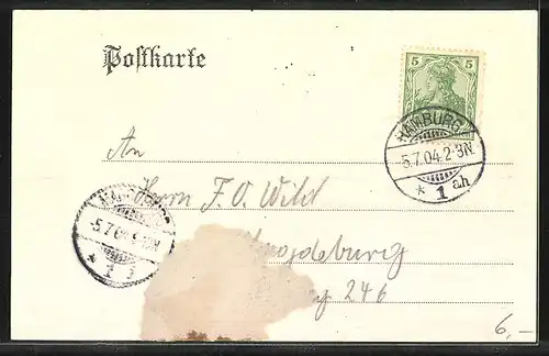 AK Hamburg-St.Georg, Alsterlust mit Schiffen, Dampfer