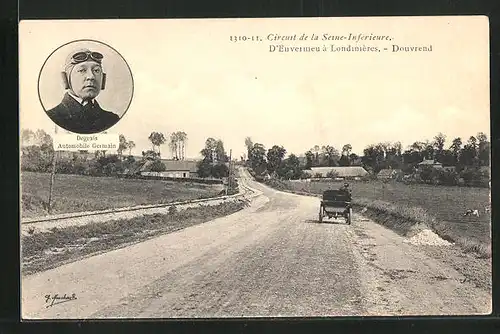 AK Circuit de la Seine-Inférieure, D`Envermeu à Londinières, Douvrend, Autorennen