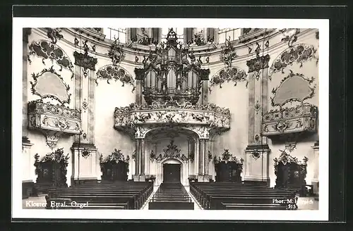 AK Ettal, Klosterkirche mit Orgel