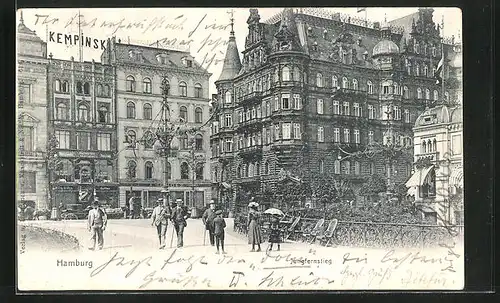 AK Hamburg-Neustadt, Jungfernstieg mit Hotel Kempinski