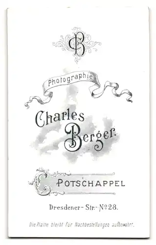 Fotografie Charles Berger, Potschappel, Dresdener-Strasse 28, fesche Mutter mit ihrem Spross