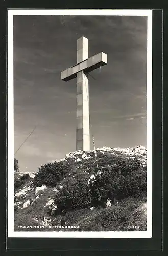 AK Gipfelkreuz auf den Traunstein
