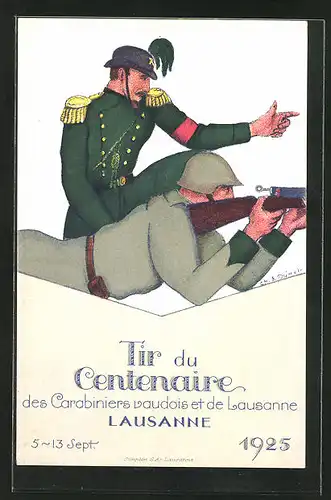 AK Lausanne, Tir du Centenaire des Carabiniers vaudois et de Lausanne 1925