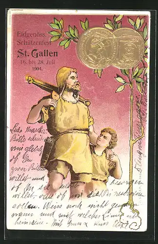Präge-AK St. Gallen, Eidgenössisches Schützenfest 1904, Wilhelm Tell
