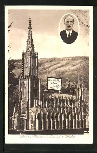 AK Ulmer Münster, Miniatur-Werk von M. Goratzka jr.