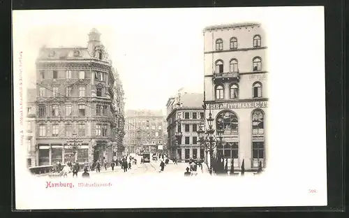 AK Hamburg-Neustadt, Strassenpartie an der Michaelisbrücke