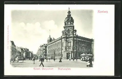 AK Hamburg-Neustadt, Kaiserliches Oberpostamt am Stephansplatz