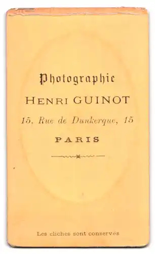 Fotografie Henri Guinot, Paris, 14 Rue de Dunkerque, Portrait Edelmann mit Bart im modischen Anzug