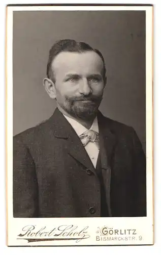 Fotografie Robert Scholz, Görlitz, Bismarckstr. 9, Portrait Edelmann mitVollbart im eleganten Anzug