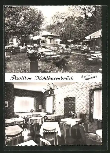 AK Berlin-Wannsee, Gasthaus Pavillon Kohlhasenbrück, Neue Kreisstrasse 35 /37