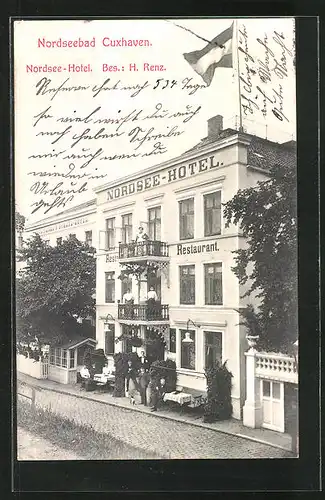 AK Cuxhaven, Nordsee-Hotel von H. Renz