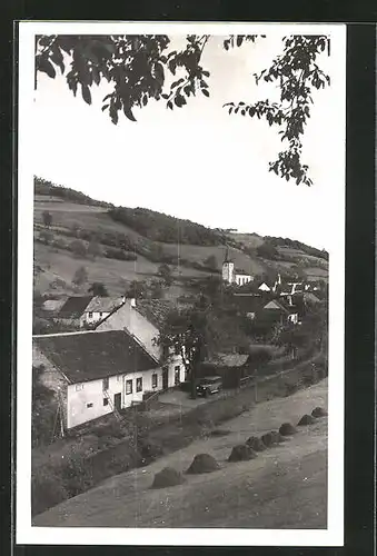 Foto-AK Michelbach /Gerolstein, Am Gasthaus Johann Baums