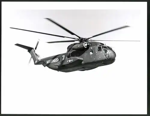 Fotografie Hubschrauber Sikorsky CH-53 der US-Marines, Helikopter, Grossformat 28 x 21cm