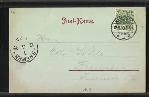 Mondschein-AK Hamburg-Othmarschen, Gasthaus Elbschlucht, Oberer Garten