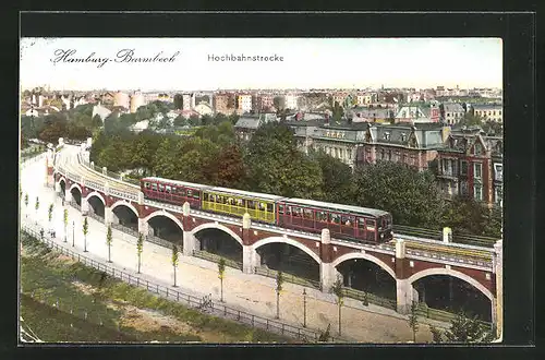 AK Hamburg-Barmbek, Hochbahnstrecke