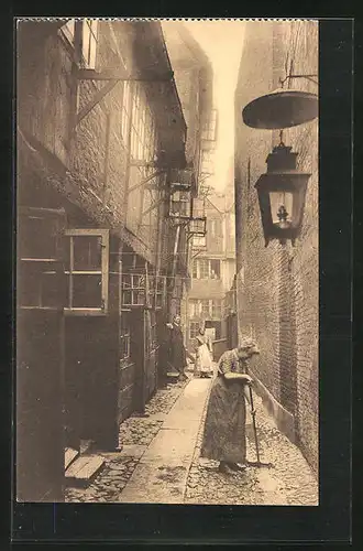 AK Alt-Hamburg, Steinstrasse Hof 83 Hoffmanns Erben