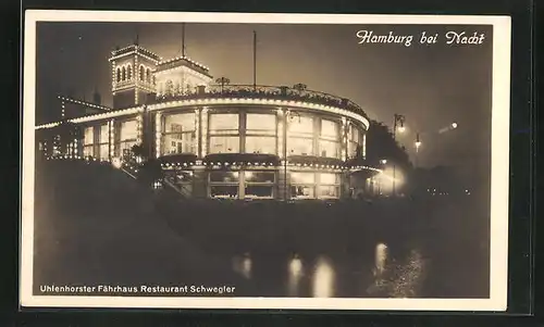 AK Hamburg-Uhlenhorst, Gasthaus Uhlenhorster Fährhaus Restaurant Schwegler