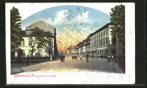 AK Offenbach a. M., Frankfurterstrasse mit Hotel zur Stadt Kassel