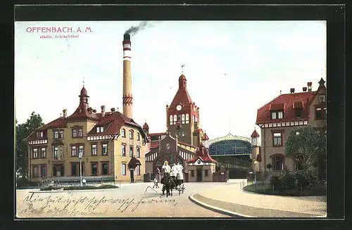 AK Offenbach a. Main, Blick auf den städt. Schlachthof