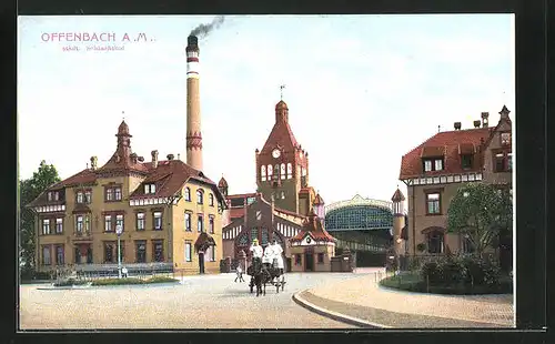 AK Offenbach a. Main, Blick auf den städt. Schlachthof