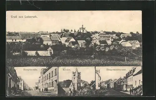 AK Lutzerath, Hauptstrasse, Bürgermeisteramt, Kirche