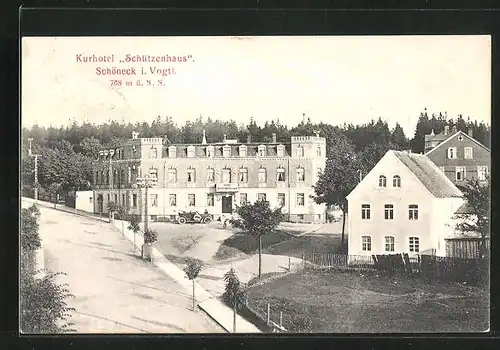 AK Schöneck i. Vogtl., Blick auf Kurhotel Schützenhaus